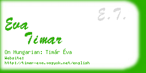 eva timar business card