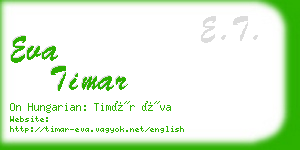 eva timar business card